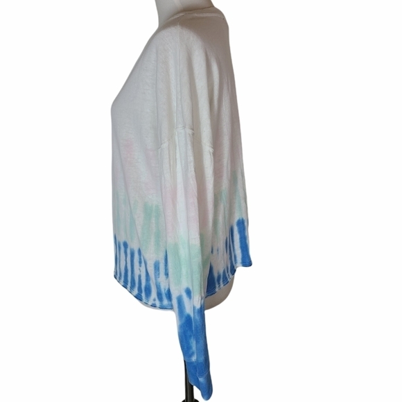 Splendid Scoop Neck White Tie Dye Sweatshirt Large NWT - Picture 4 of 9